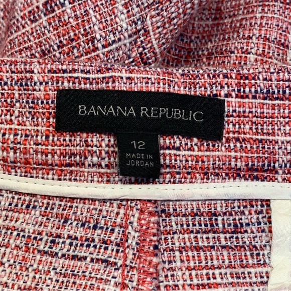 BANANA REPUBLIC Shorts Pink Red Size 12 Woven Fringe Pockets - Picture 9 of 11